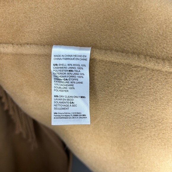 Stylish Tan Long Coat with Fringe - Picture 4 of 8